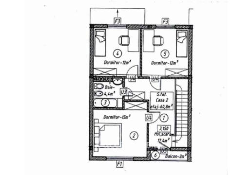 3 floors TownHouse! Codru, Potarnichii street, 186m2 + 2 ares! White version!: 10