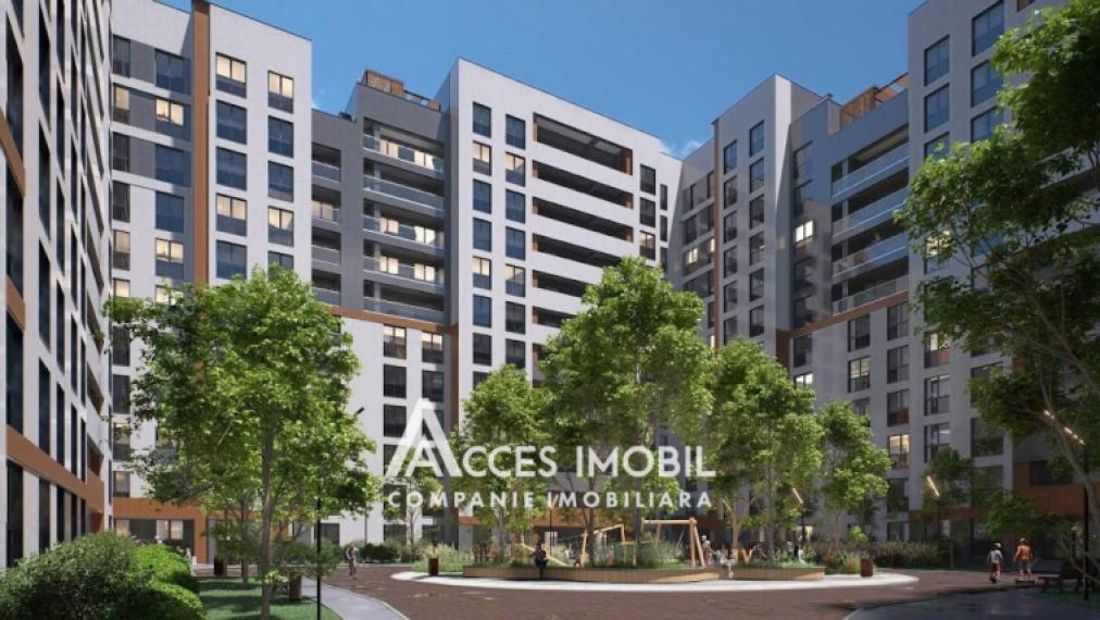 Braus Millennium Park! Новострой! Телецентр, шос. Хынчешть, 1 комната + гостиная! Белый вариант!: 3