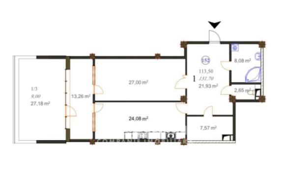 New Block! Ginta Latina street, Ciocana, 2 rooms + living. White version!: 10