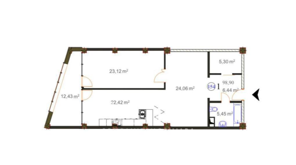 Bloc Nou! str. Ginta Latină, Ciocana, 2 camere + living. Variantă albă!: 9