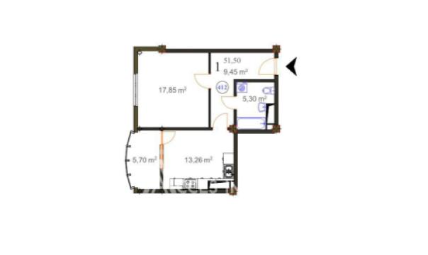 Bloc Nou! str. Ginta Latină, Ciocana, 1 cameră + living. Variantă albă!: 8