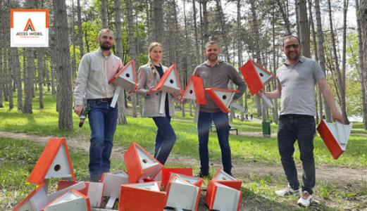 Căsuțe pentru păsări în parcul Valea Morilor - Proiect Social