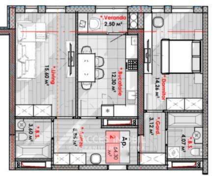 SMART HOME! Lagmar! Rascani, Tudor Vladimirescu street, 2 rooms. White version!: 4