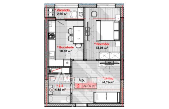 Lagmar! Rascani, Tudor Vladimirescu street, 1 room + living. White version!: 4