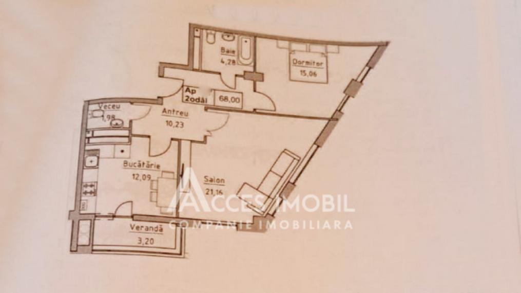 Lagmar! str. Ceucari, Poșta Veche, 2 camere. Variantă albă!: 3