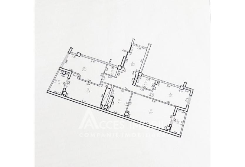 OASIS! str. Bogdan Voievod, Râșcani, 3 camere + living. Variantă albă!: 1