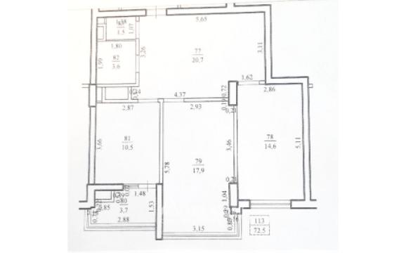 Exfactor! Буюканы, ул. Ион Буздуган, 2 комнаты + гостиная. Белый вариант!: 3