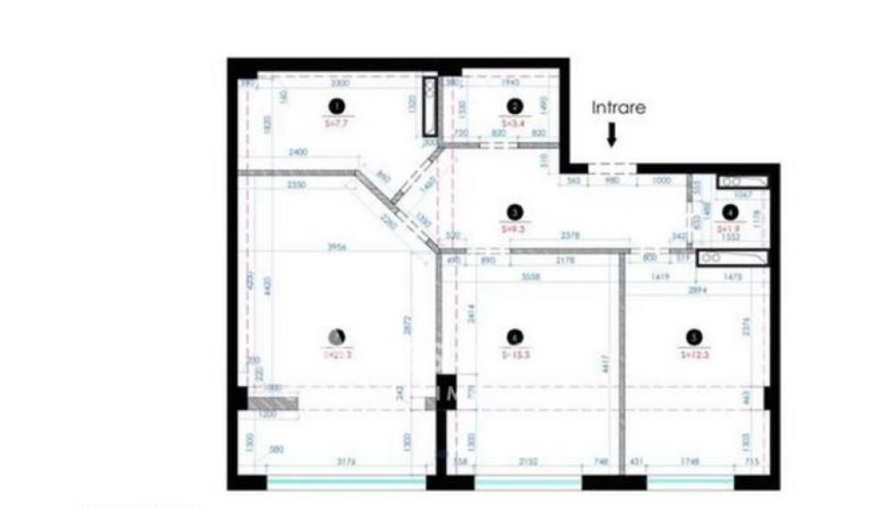 Новострой! бул. Мирча чел Бэтрын, Чеканы, 2 комнаты + гостиная. Белый вариант!: 11