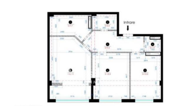 Новострой! бул. Мирча чел Бэтрын, Чеканы, 2 комнаты + гостиная. Белый вариант!: 11