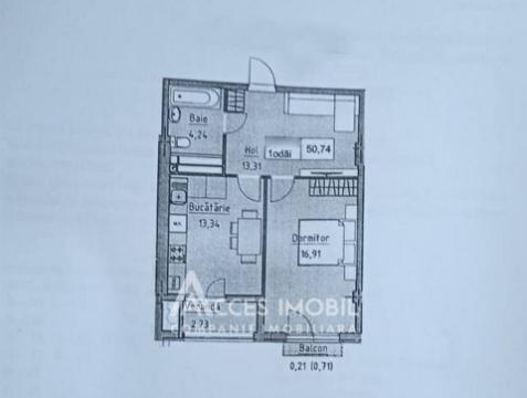 Lagmar! Старая Почта, ул. Чеукарь, 1 комнатa + гостиная. Белый вариант!: 2