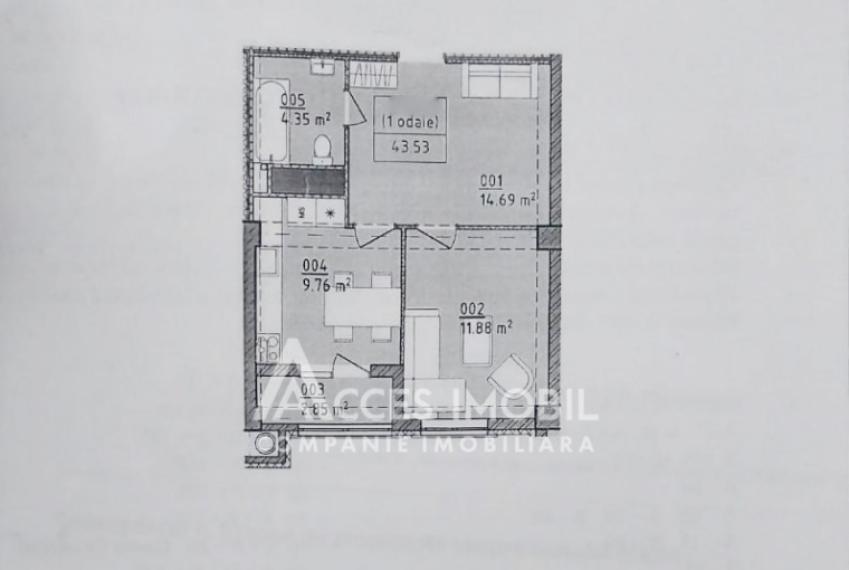 Lagmar! Poșta Veche, str. Ceucari, 1 cameră + living. Variantă albă!: 2