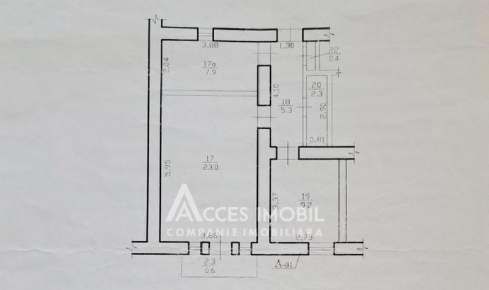 Centru, str. M. Eminescu, 2 camere. De mijloc!: 3