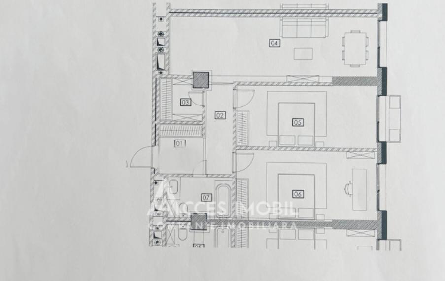 New Block!  Rsscani, Renașterii Naționale street, 2 rooms + living. White version!: 1