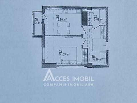 Lagmar! str. Ceucari, Poșta Veche, 2 camere + living. Variantă albă!: 2