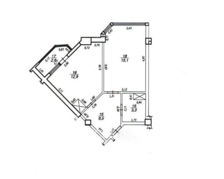 Новострой! ул. Г. Мадан, Старая Почта, 1 комната + гостиная. Белый вариант!: 11