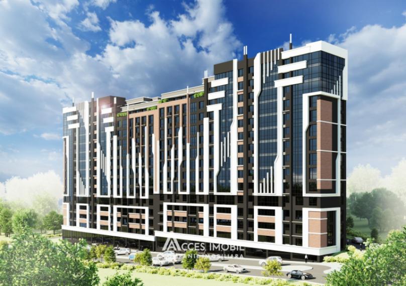 Bloc nou! str. Ialoveni, Telecentru, 2 camere + living. Euroreparație!: 10