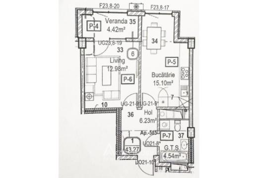 Horus City! Râșcani, str. Tudor Vladimirescu, 1 cameră + living. Variantă albă!: 2