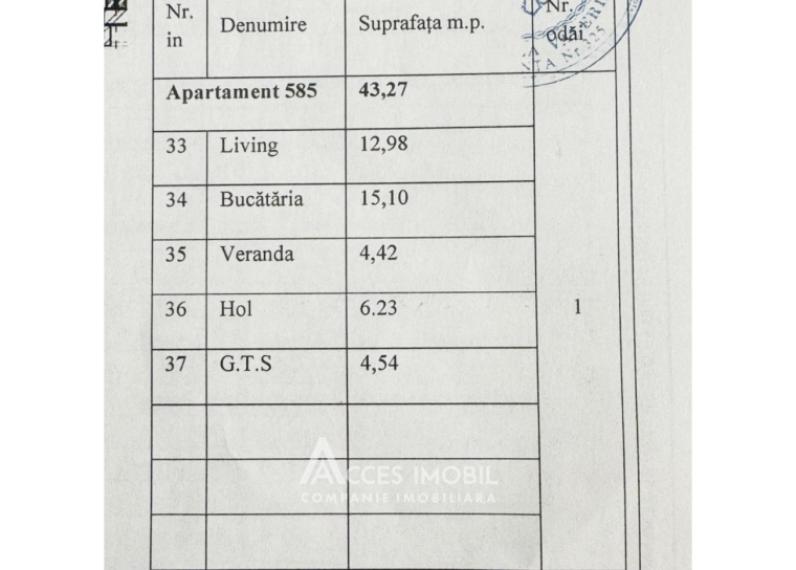 Horus City! Râșcani, str. Tudor Vladimirescu, 1 cameră + living. Variantă albă!: 3