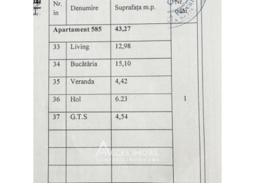 Horus City! Râșcani, str. Tudor Vladimirescu, 1 cameră + living. Variantă albă!: 3