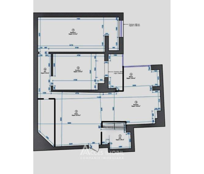 Новострой! Центр, ул. Моара Рошие, 2 комнаты + гостиная. Белый Вариант!: 17