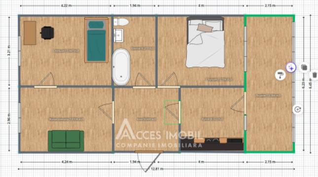 Botanica, str. Teilor, 3 camere! De mijloc!: 11