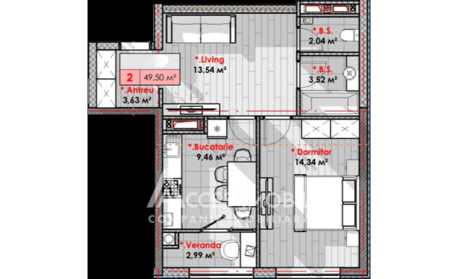 Lagmar! Rascani, Tudor Vladimirescu street, 1 room + living. White version!: 5