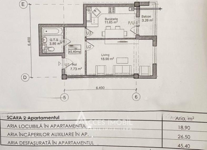 Bloc Nou! Botanica/Aeroport, bd. Dacia, 1 cameră + living! Varianta Albă!: 10