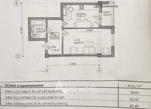 Bloc Nou! Botanica/Aeroport, bd. Dacia, 1 cameră + living! Varianta Albă!: 10