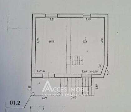 Vilă în 2 nivele, 67m2 + 12 ari! Sîngera, IP Negnic!: 21