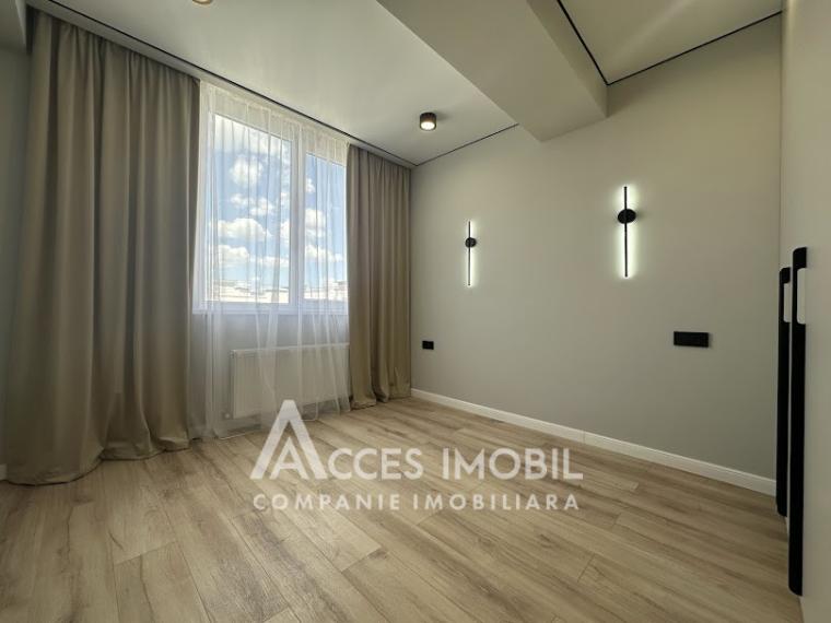 Bloc Nou! str. Cartușa, Durlești, 3 camere + living. Euroreparație!: 3