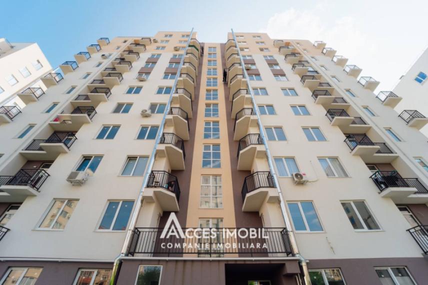 Bloc Nou! str. Cartușa, Durlești, 3 camere + living. Euroreparație!: 13