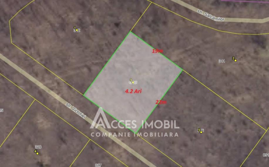 Teren pentru construcții 4 ari, Cheltuitori, str. Victoriei!: 0