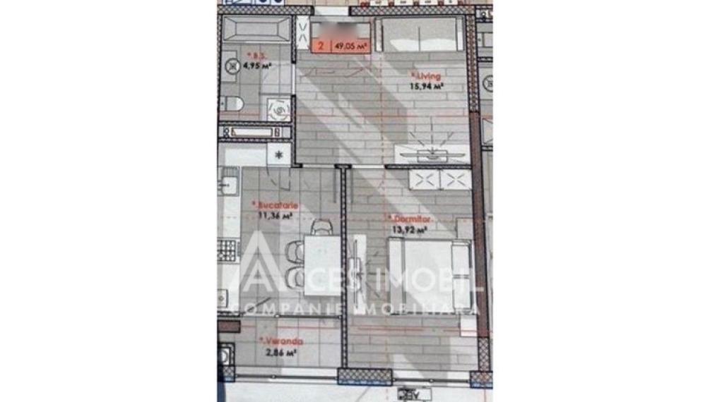 SMART HOME! Lagmar! Râșcani, str. Tudor Vladimirescu, 1 cameră + living. Variantă albă!: 2