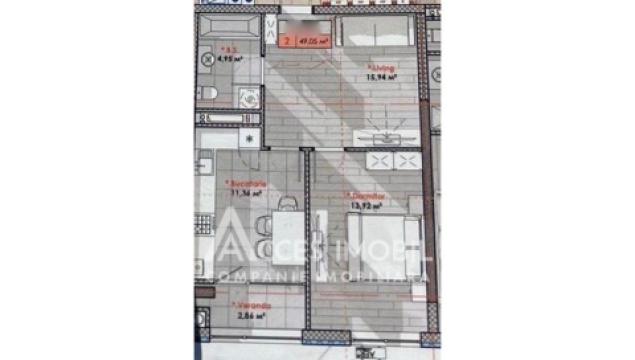 SMART HOME! Lagmar! Râșcani, str. Tudor Vladimirescu, 1 cameră + living. Variantă albă!: 2