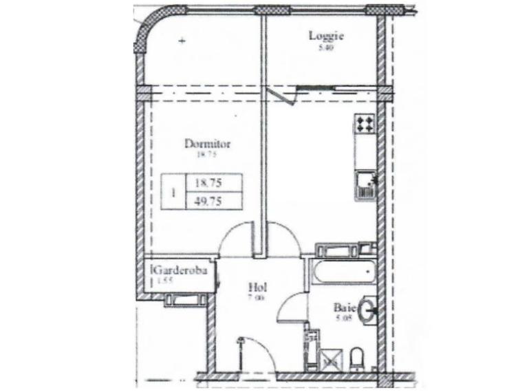 Inamstro! Bloc nou! str. Ion Dumeniuc, Ciocana, 1 cameră + living. Variantă Albă!: 9