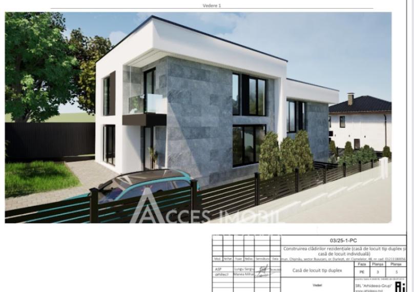 TownHouse în 2 nivele! Durlești, str. Cișmelelor, 145m2 + 3 ari! În Construcție!: 2