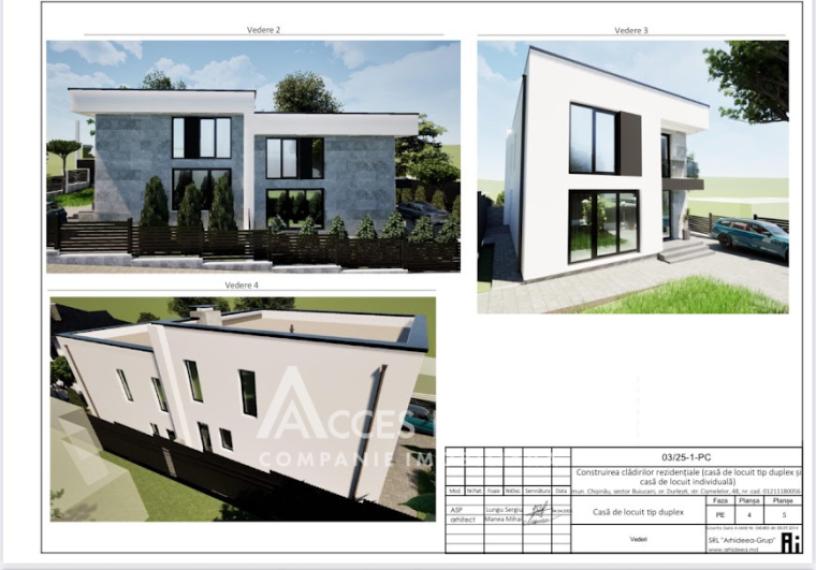 TownHouse în 2 nivele! Durlești, str. Cișmelelor, 145m2 + 3 ari! În Construcție!: 4