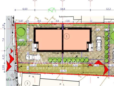 TownHouse în 2 nivele! Durlești, str. Cișmelelor, 145m2 + 3 ari! În Construcție!: 5