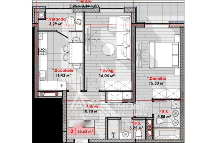 SMART HOME! Lagmar! Râșcani, str. Tudor Vladimirescu, 2 camere. Variantă albă!: 1