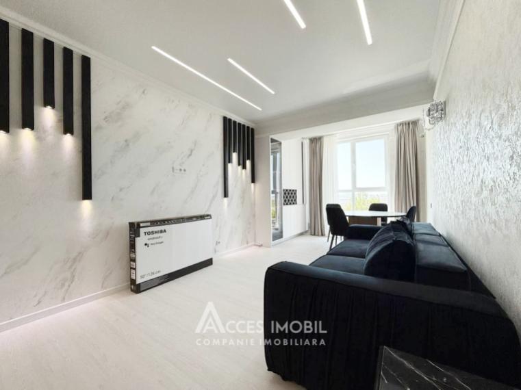 Bloc nou! str. Ialoveni, Telecentru, 2 camere + living. Euroreparație!: 0