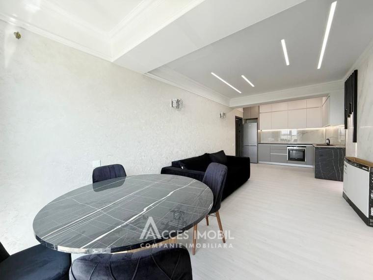 Bloc nou! str. Ialoveni, Telecentru, 2 camere + living. Euroreparație!: 3