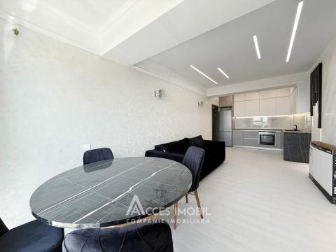 Bloc nou! str. Ialoveni, Telecentru, 2 camere + living. Euroreparație!: 3