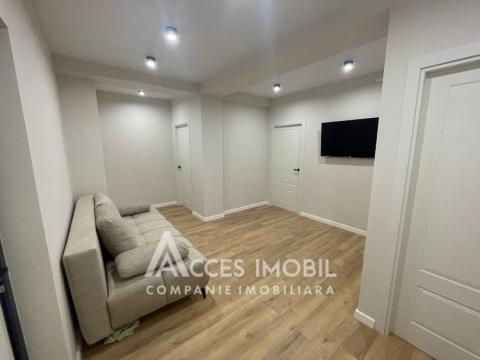 Bloc Nou! str. Cartușa, Durlești, 2 camere + living. Euroreparație!: 2