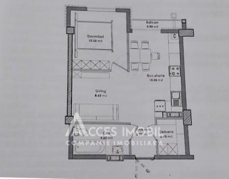 Nicons! Bloc Nou! Durlești, str. Cartușa, 1 cameră + living. Variantă albă!: 2