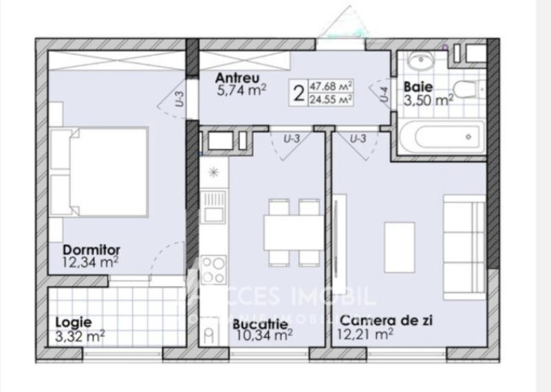 Bloc Nou! Codru, str. Valea Apelor, 2 camere. Variantă albă!: 1