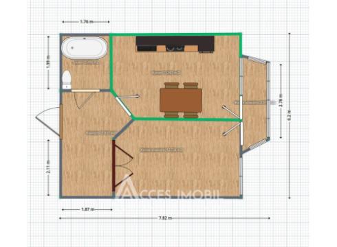 Новострой! ул. Ион Думенюк, Чеканы, 1 комнатa. Белый вариант!: 12