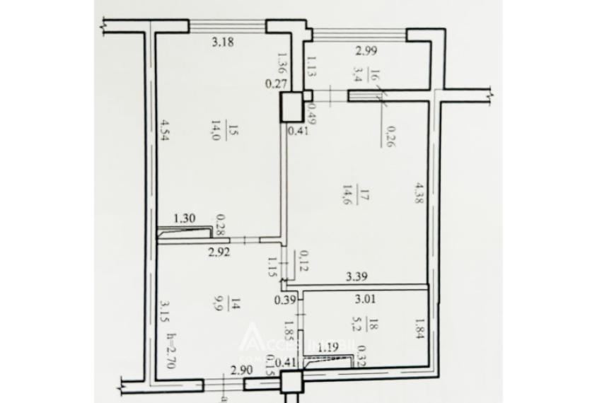 Basconslux! Ciocana, Mircea Cel Batrin av, 1 room + living. White version!: 3