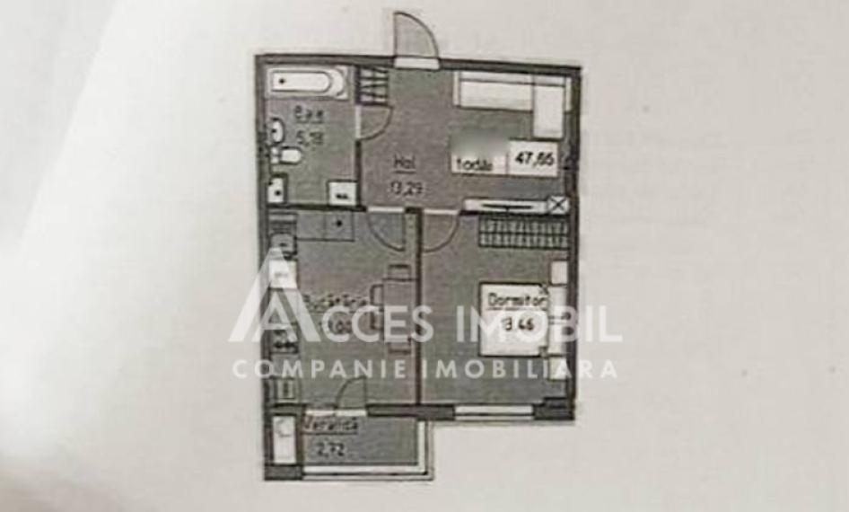 Lagmar! str. Ceucari, Poșta Veche, 1 cameră + living. Variantă albă!: 5