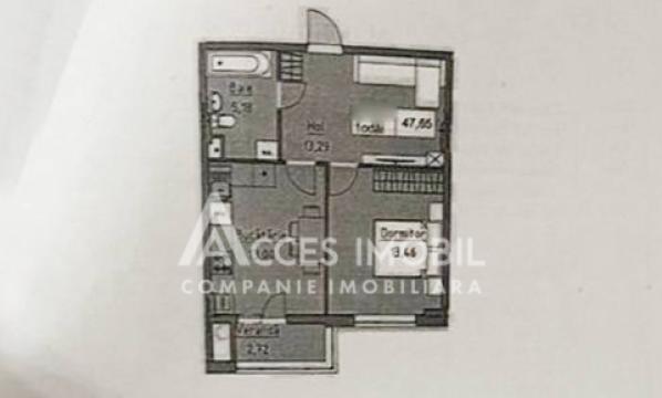 Lagmar! str. Ceucari, Poșta Veche, 1 cameră + living. Variantă albă!: 5